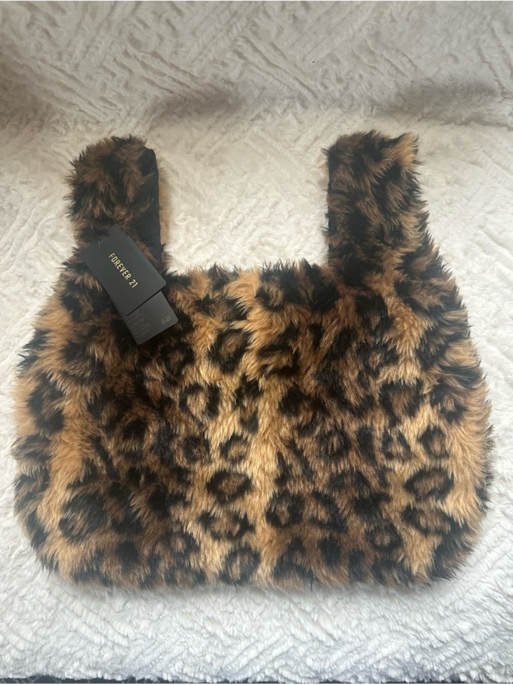 Forever 21 Faux Fur Leopard Print Tote 🐆🤎